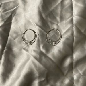 Swarovski ball hoops